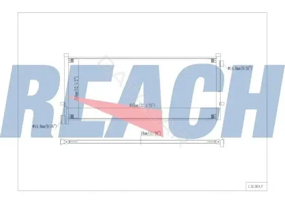 Радиатор кондиционера REACH 1.32.5014.P