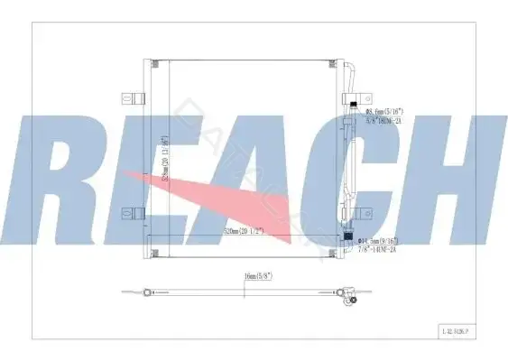 Радиатор кондиционера REACH 1.32.5126.P
