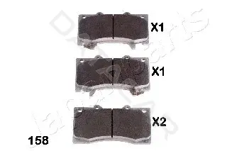 Тормозные колодки JAPANPARTS PA-158AF