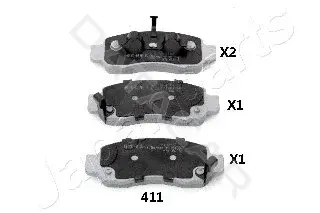 Тормозные колодки JAPANPARTS PA-411AF