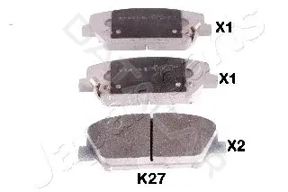 Тормозные колодки JAPANPARTS PA-K27AF
