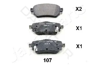 Тормозные колодки JAPANPARTS PP-107AF