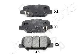 Тормозные колодки JAPANPARTS PP-315AF