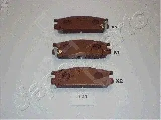 Тормозные колодки JAPANPARTS PP-701AF