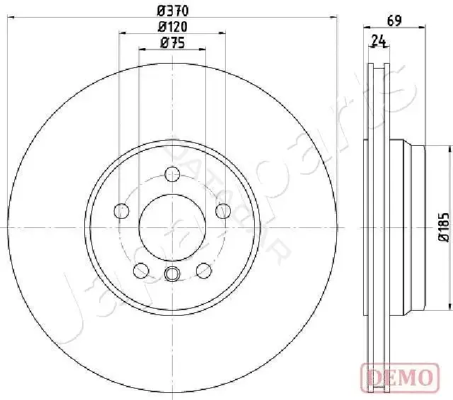 Тормозные диски JAPANPARTS DP-0127C