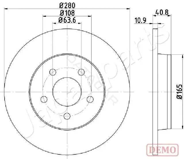 Тормозные диски JAPANPARTS DP-0301C