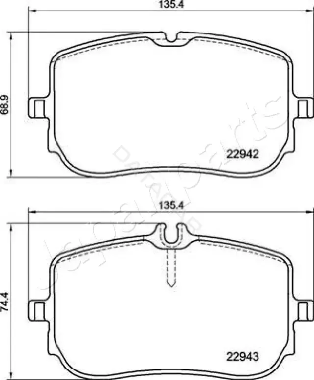 Тормозные колодки JAPANPARTS PA-0551AF