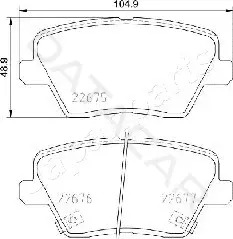 Тормозные колодки JAPANPARTS PP-K15AF