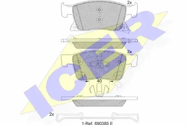 Тормозные колодки ICER 182245