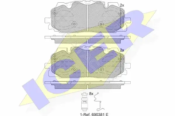 Тормозные колодки ICER 182254