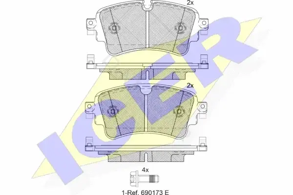 Тормозные колодки ICER 182256