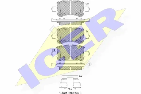 Тормозные колодки ICER 182257