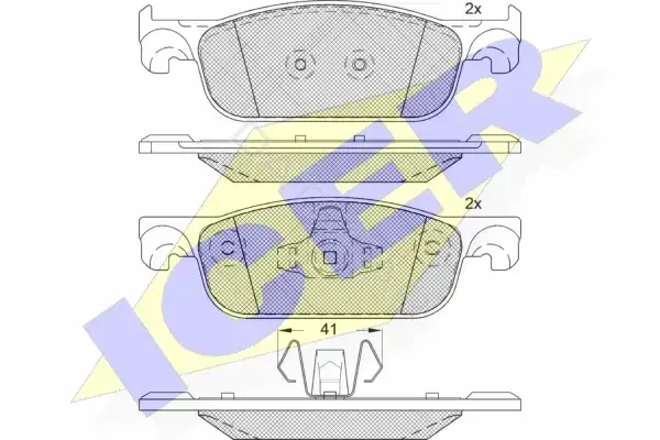 Тормозные колодки ICER 182274