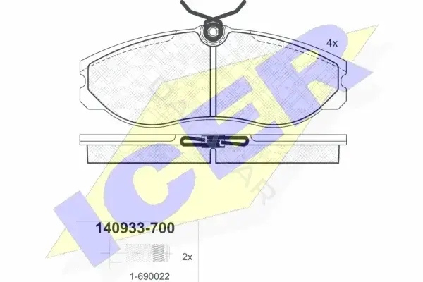 Тормозные колодки ICER 140933-700