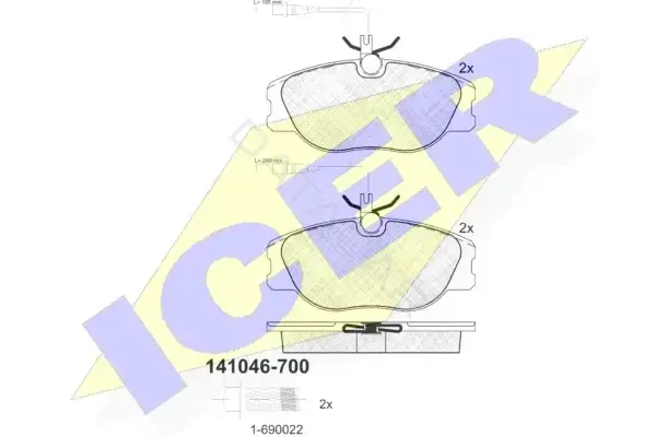 Тормозные колодки ICER 141046-700
