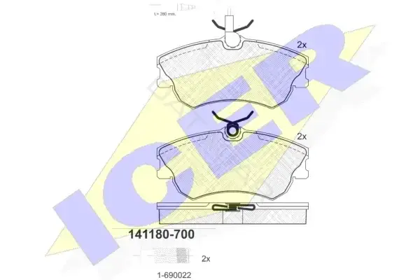 Тормозные колодки ICER 141180-700