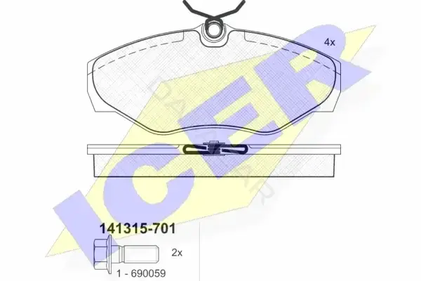 Тормозные колодки ICER 141315-701