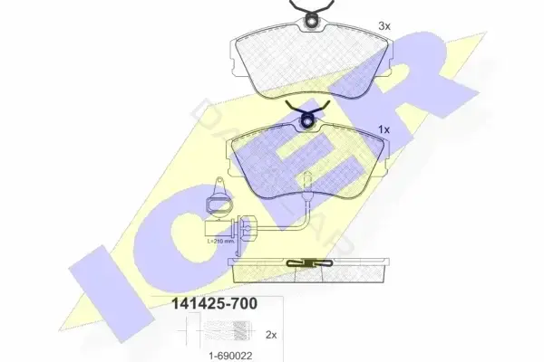 Тормозные колодки ICER 141425-700
