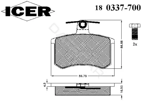 Тормозные колодки ICER 180337-700