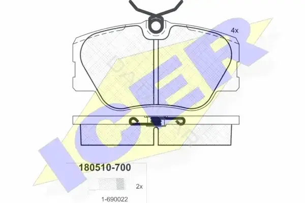 Тормозные колодки ICER 180510-700