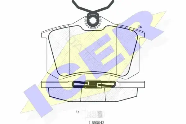 Тормозные колодки ICER 180697-700