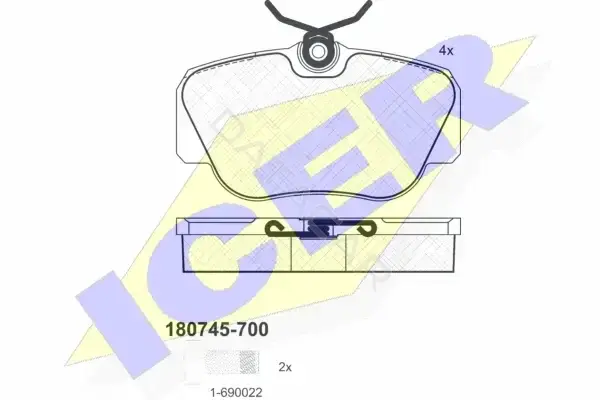 Тормозные колодки ICER 180745-700