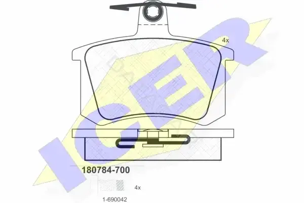 Тормозные колодки ICER 180784-700