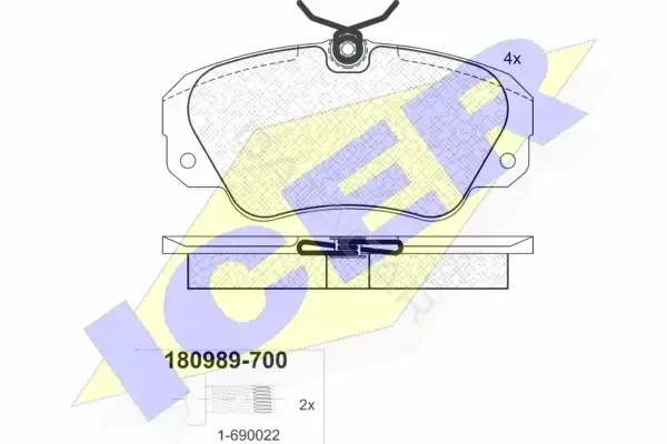 Тормозные колодки ICER 180989-700