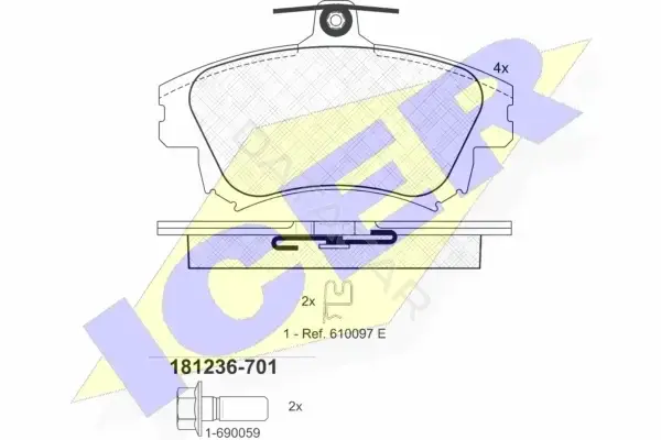 Тормозные колодки ICER 181236-701
