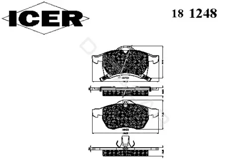 Тормозные колодки ICER 181248