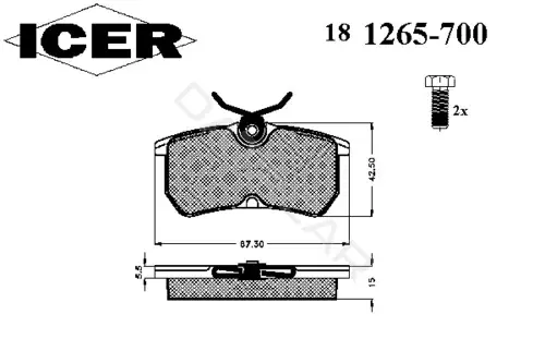 Тормозные колодки ICER 181265-700