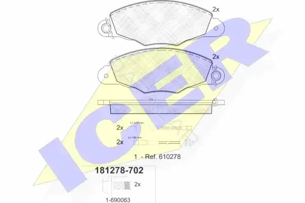 Тормозные колодки ICER 181278-702