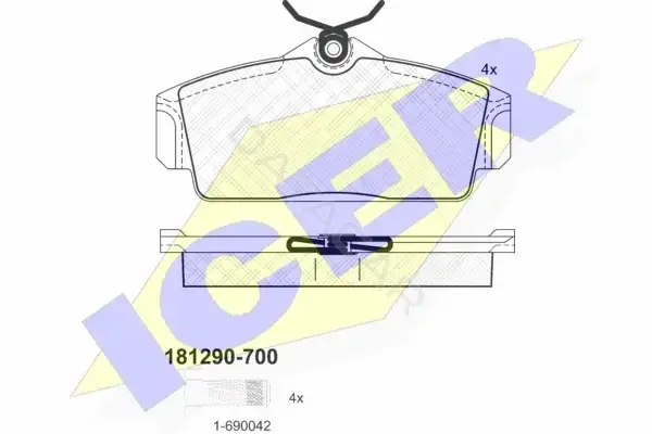 Тормозные колодки ICER 181290-700