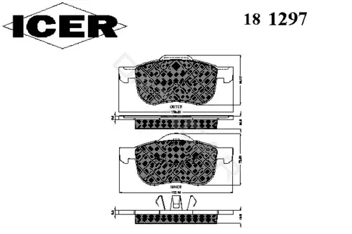 Тормозные колодки ICER 181297