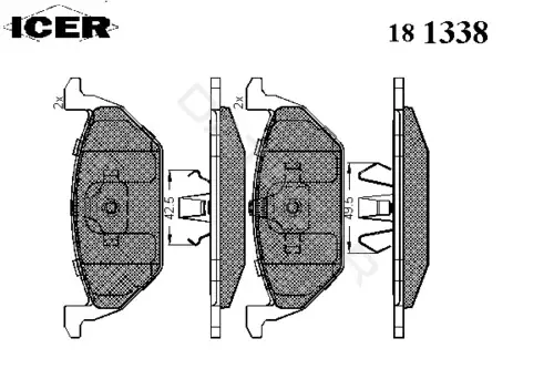 Тормозные колодки ICER 181338