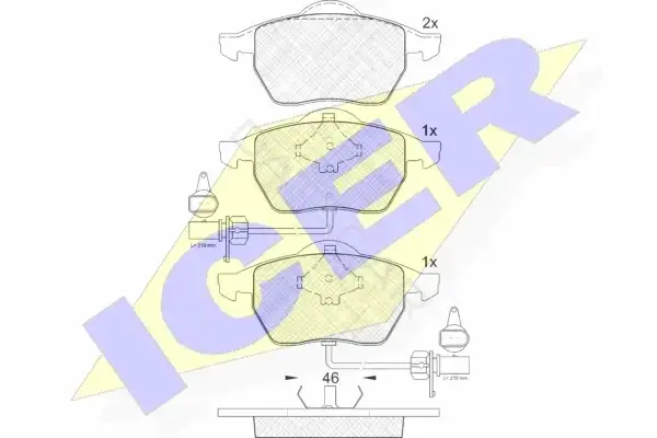 Тормозные колодки ICER 181362