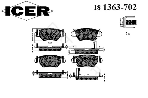 Тормозные колодки ICER 181363-702