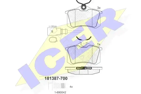 Тормозные колодки ICER 181387-700