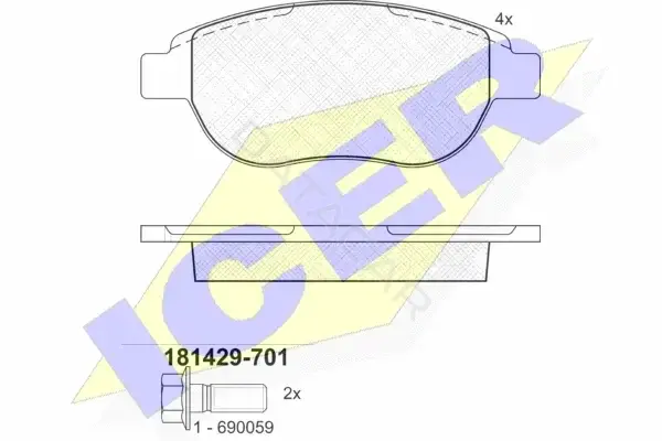 Тормозные колодки ICER 181429-701