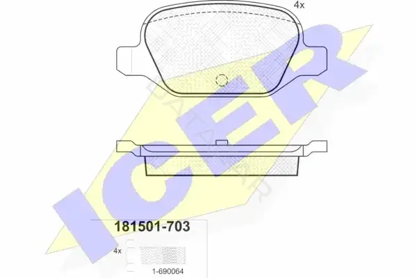 Тормозные колодки ICER 181501-703
