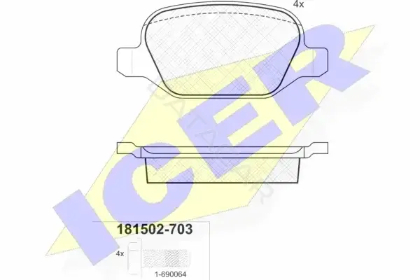 Тормозные колодки ICER 181502-703