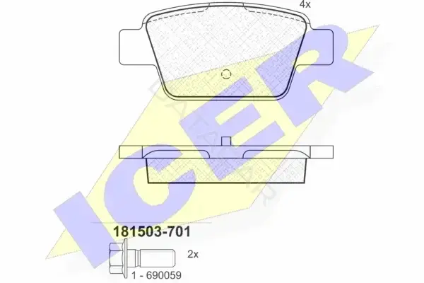 Тормозные колодки ICER 181503-701