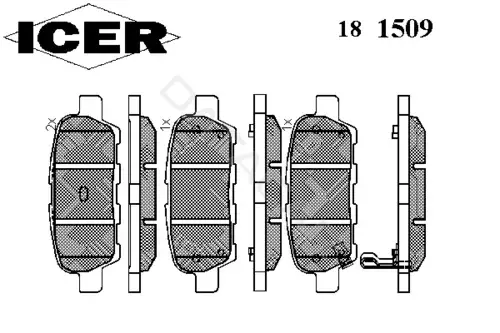 Тормозные колодки ICER 181509