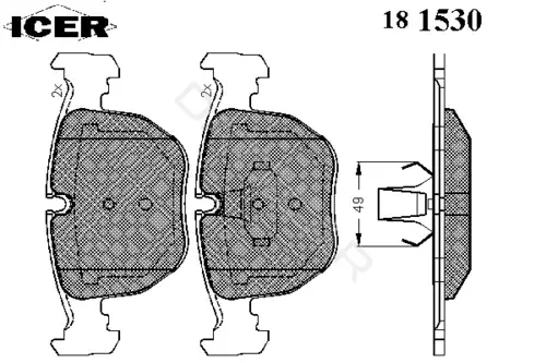 Тормозные колодки ICER 181530