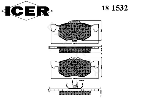 Тормозные колодки ICER 181532