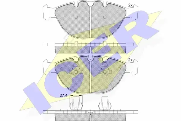 Тормозные колодки ICER 181547