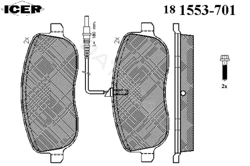 Тормозные колодки ICER 181553-701