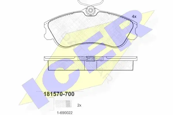 Тормозные колодки ICER 181570-700
