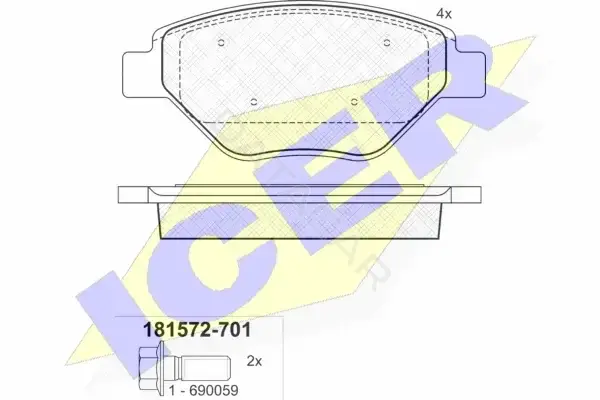 Тормозные колодки ICER 181572-701