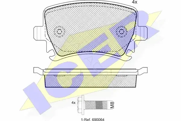 Тормозные колодки ICER 181600-703
